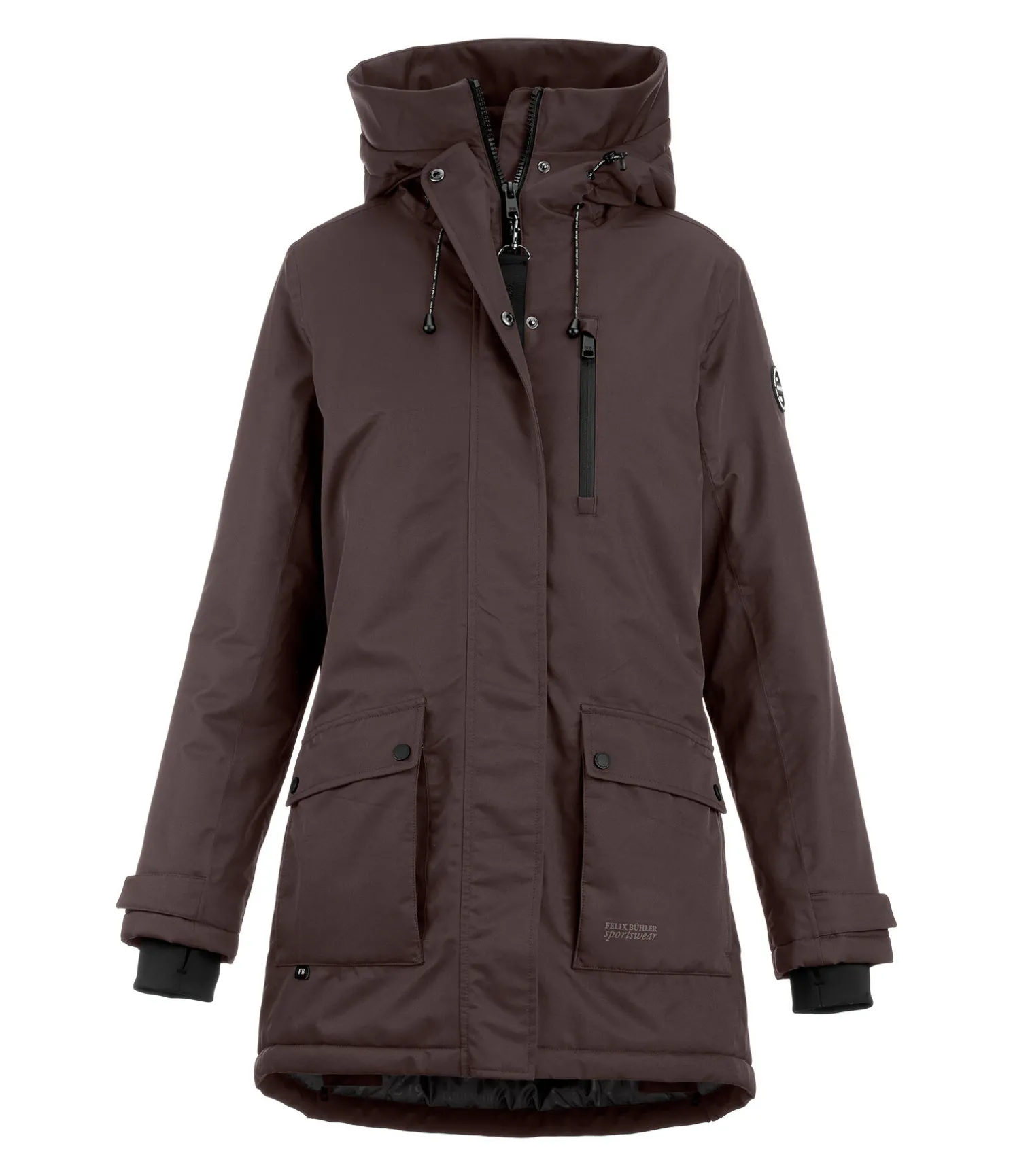 Parka d'équitation technique à capuche Anouk
