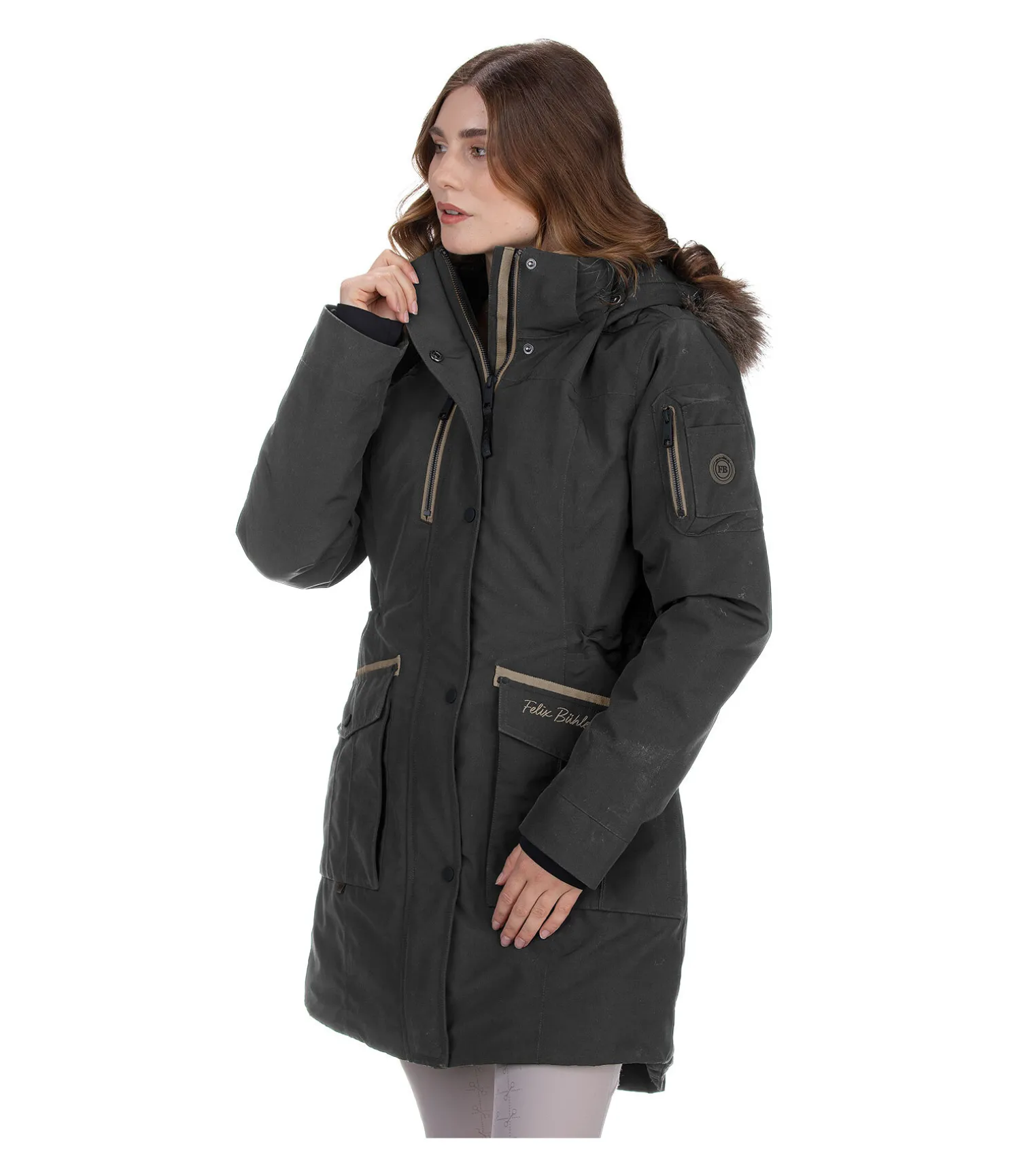 Parka d'équitation technique à capuche Ulla