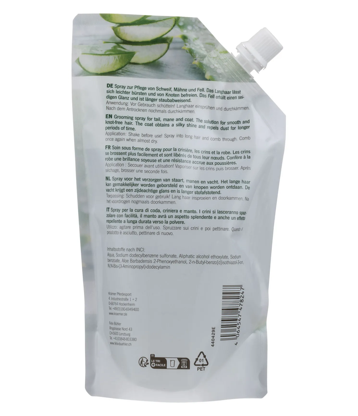 Recharge pour spray à crins Aloe Vera