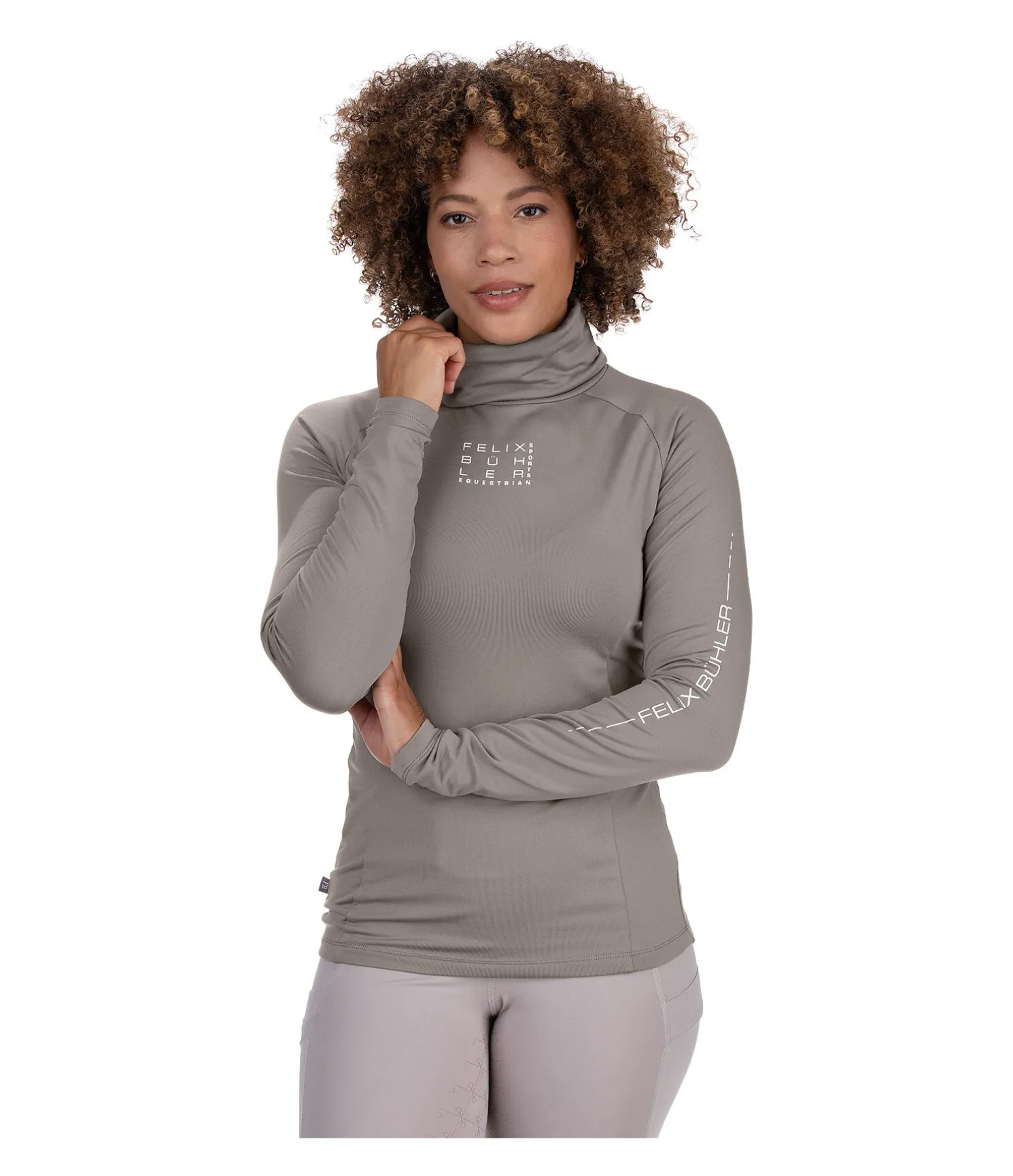 T-shirt col roulé en stretch Performance à manches longues Jonna