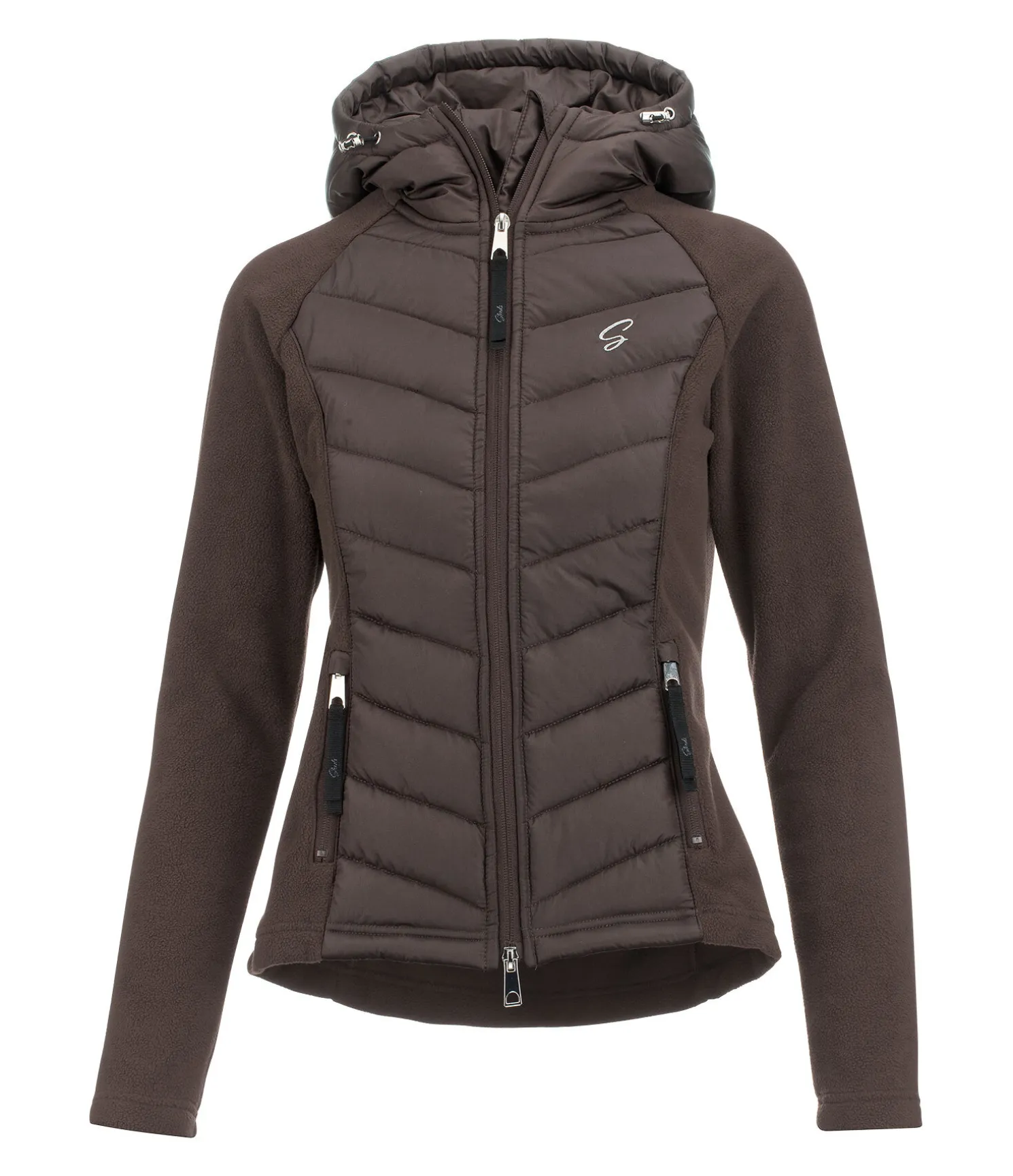 Veste bi-matière à capuche Elisa
