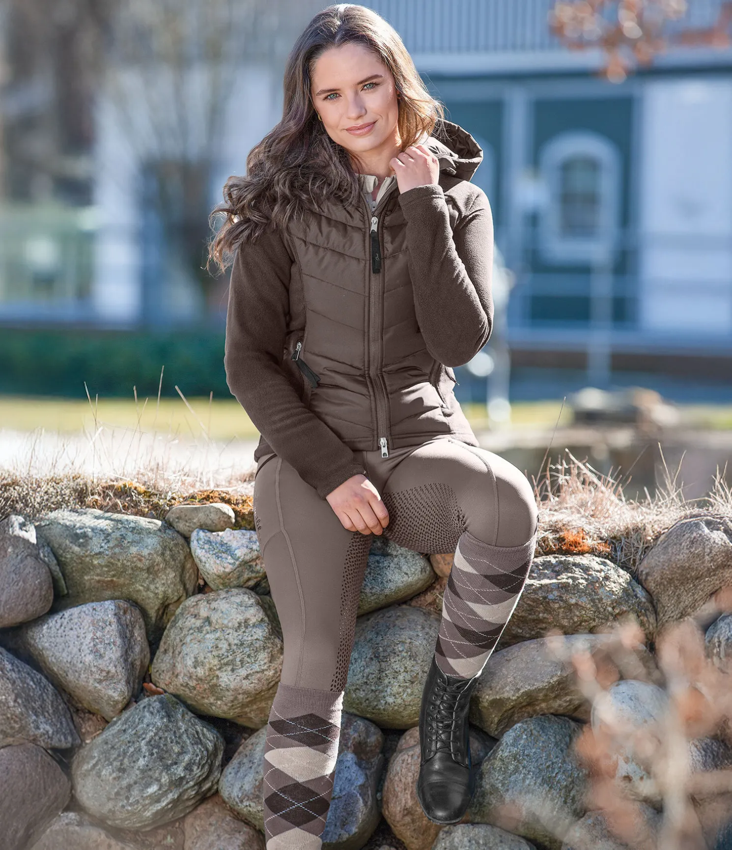Veste bi-matière à capuche Elisa