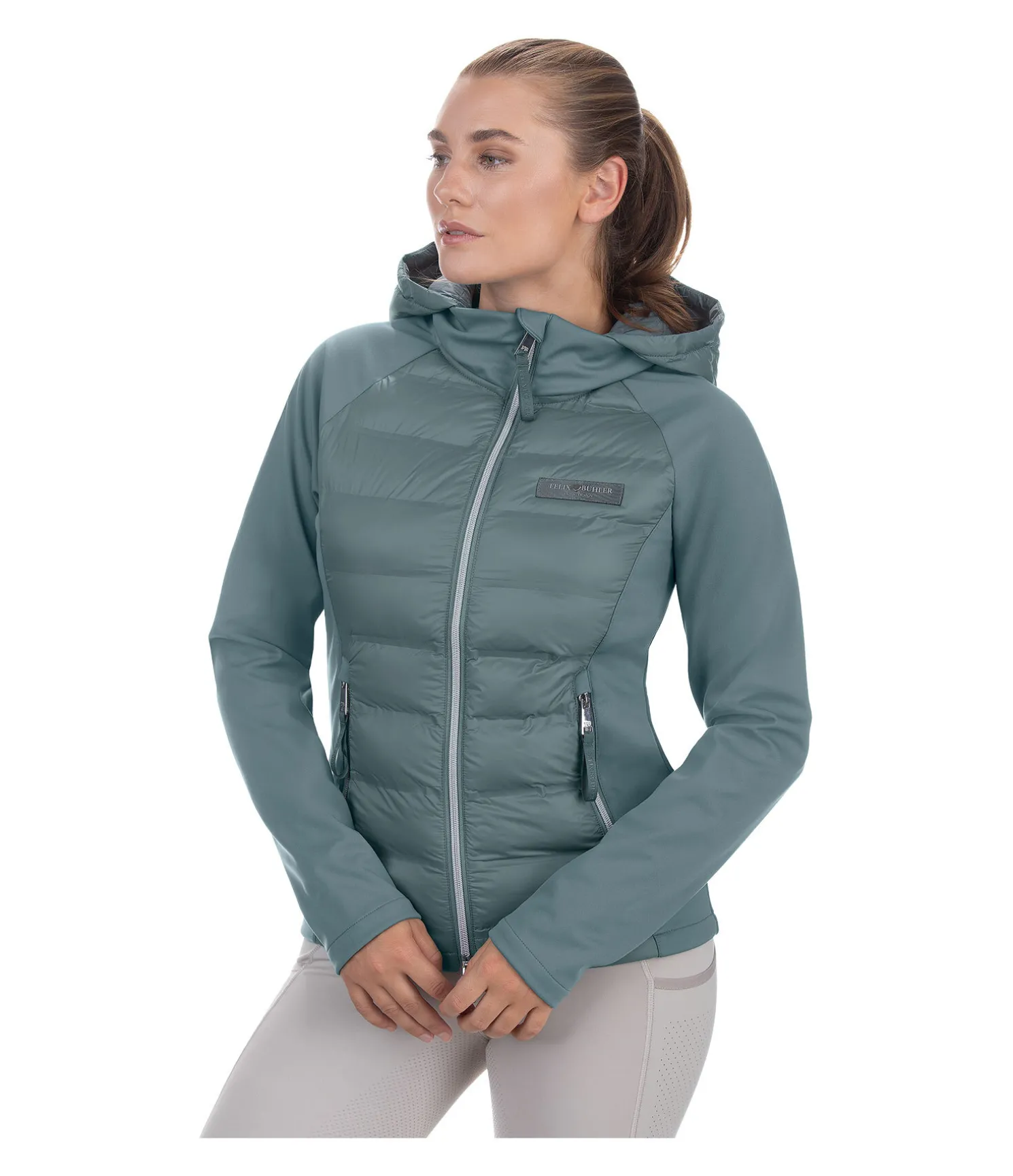 Veste bi-matière à capuche Jolie