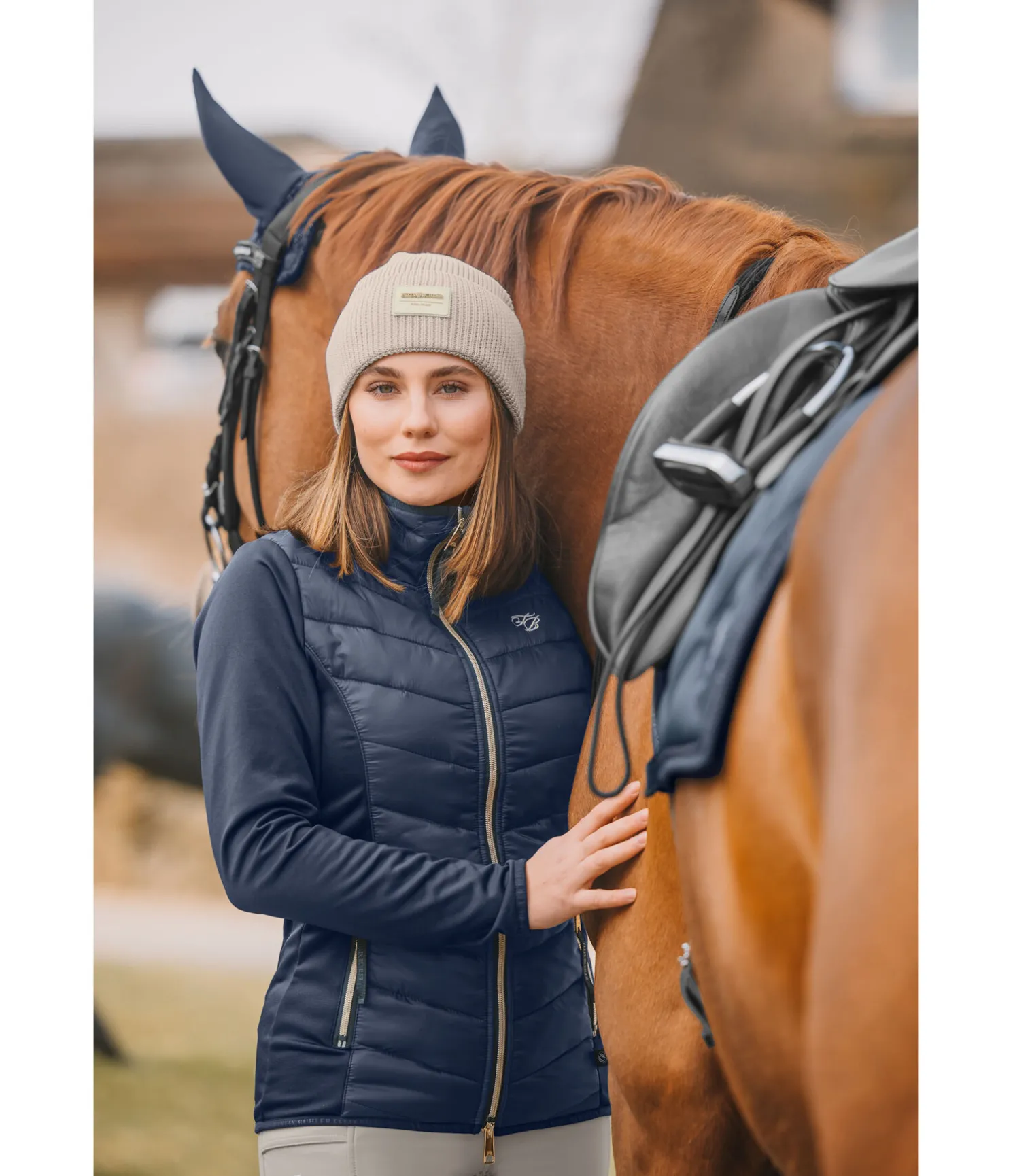 Veste d'équitation bi-matière Amelia