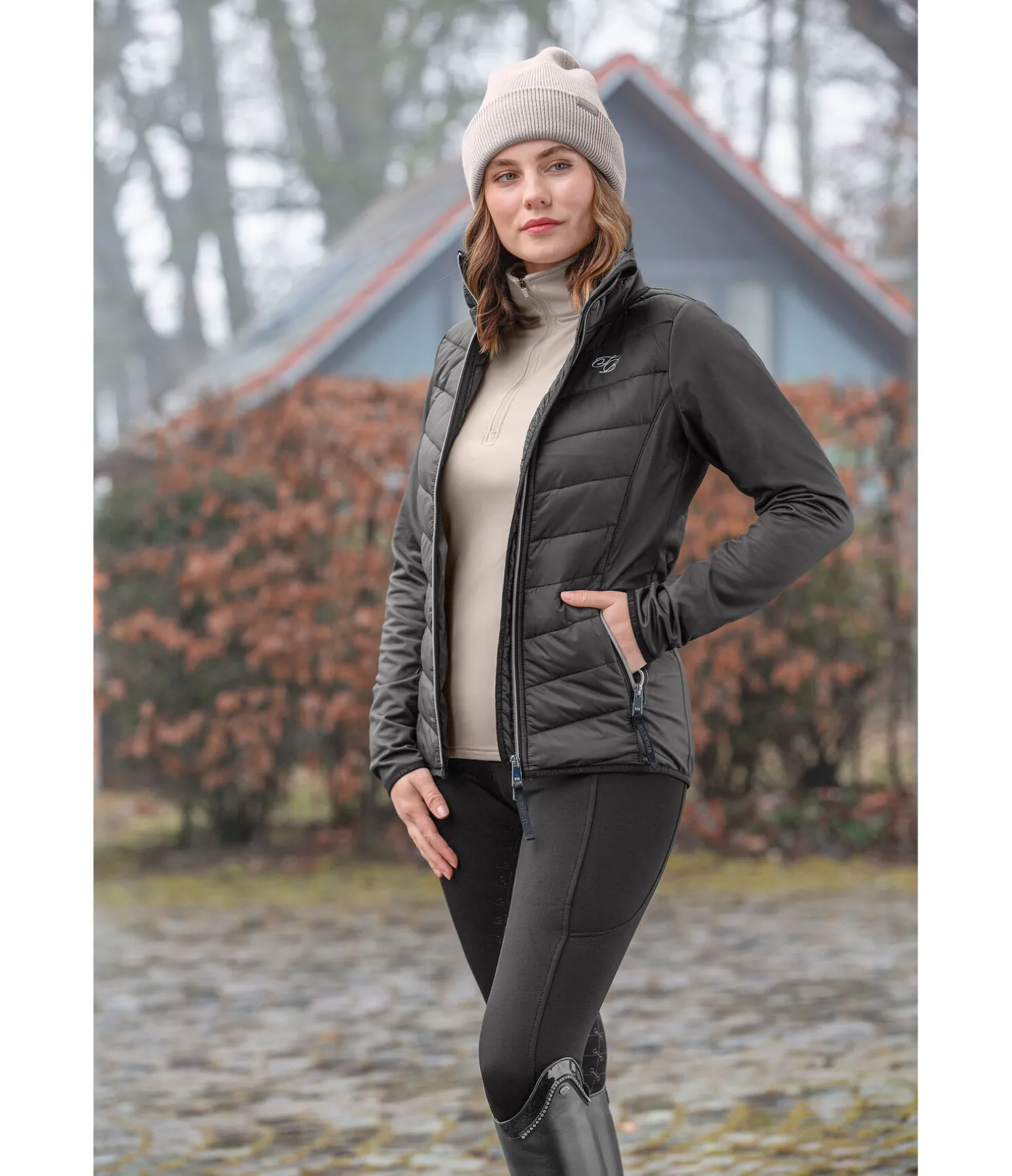 Veste d'équitation bi-matière Amelia