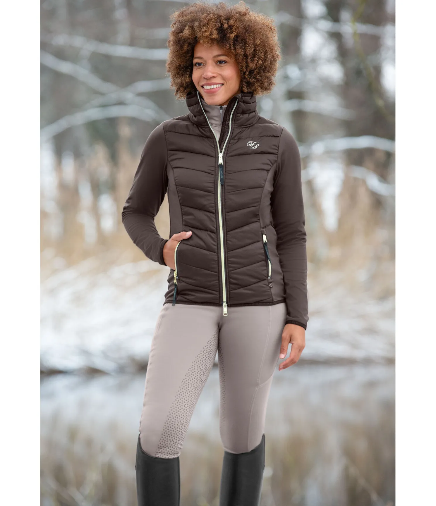 Veste d'équitation bi-matière Amelia