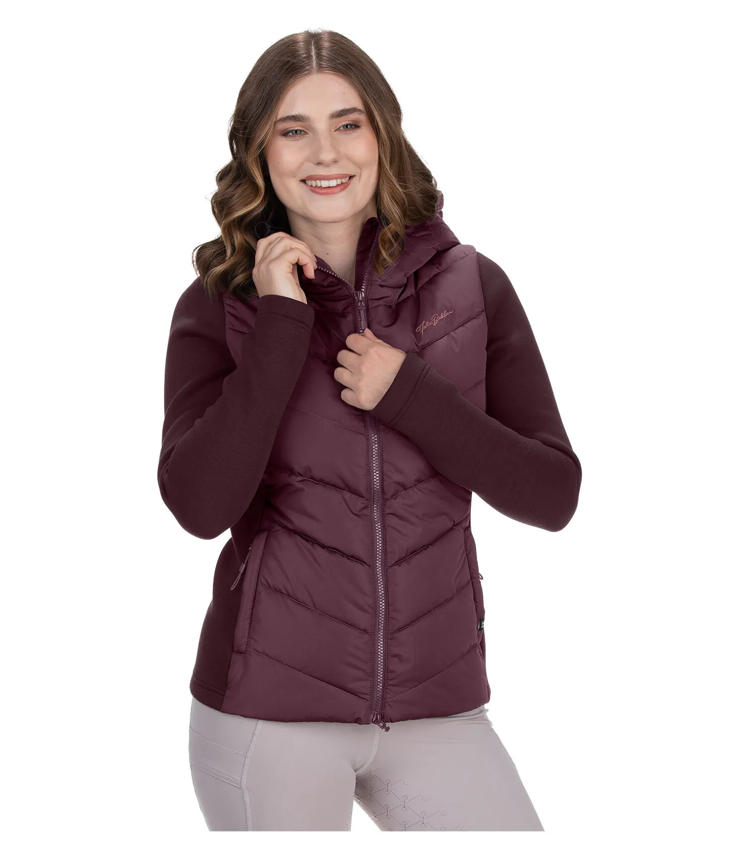 Veste d'équitation bi-matière à capuche Melli