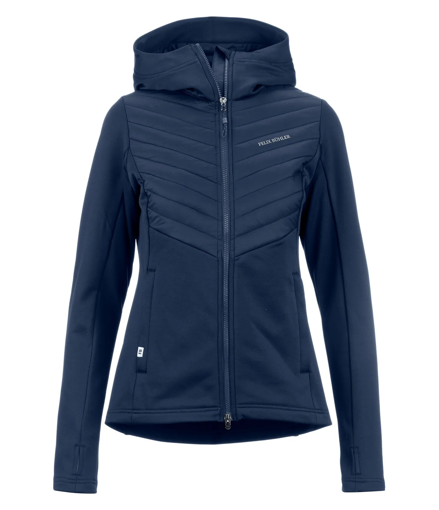 Veste d'équitation bi-matière à capuche Mara