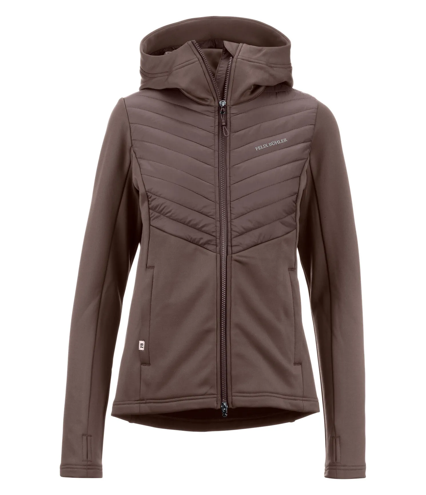 Veste d'équitation bi-matière à capuche Mara