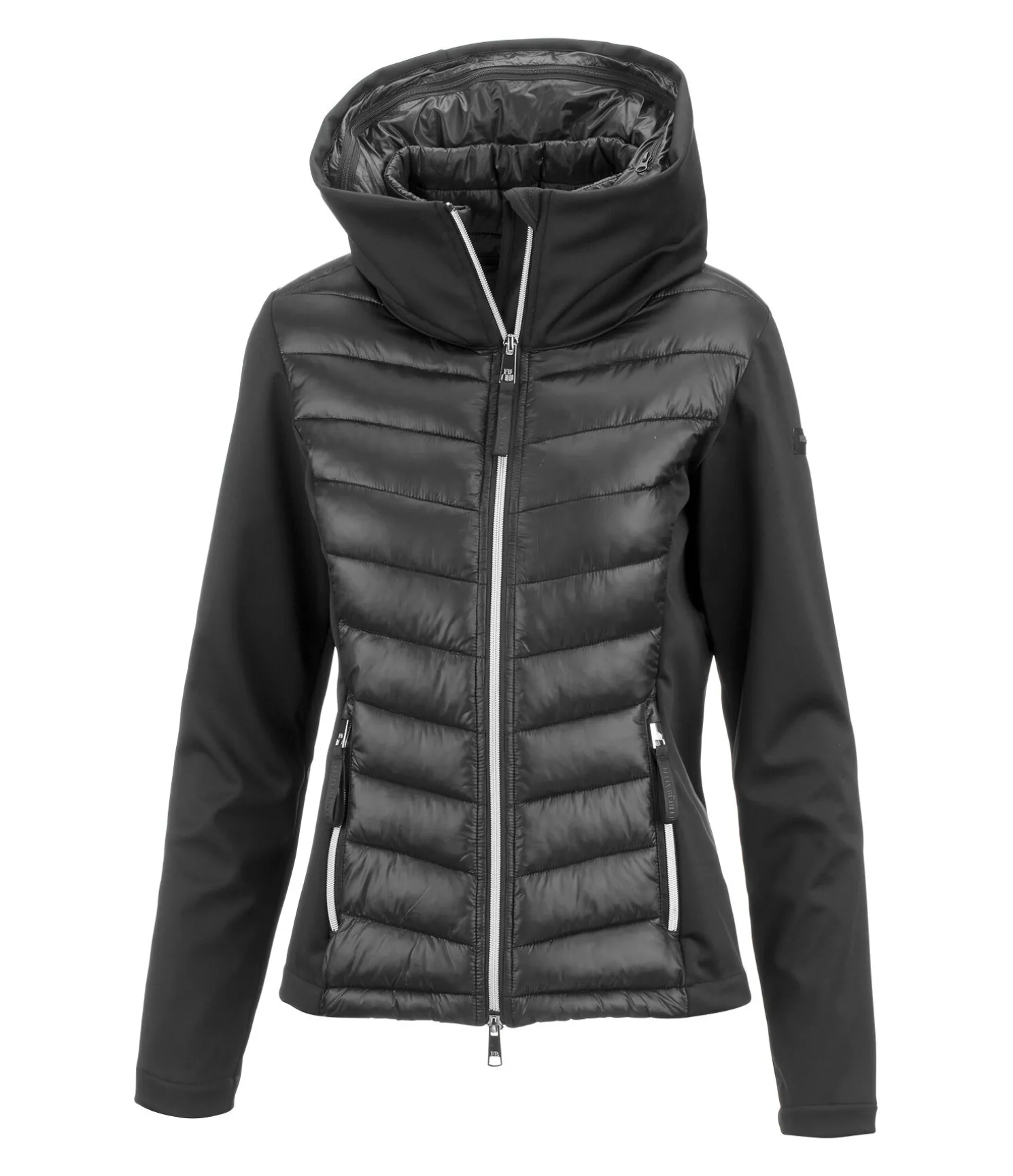 Veste d'équitation bi-matière à capuche Cora