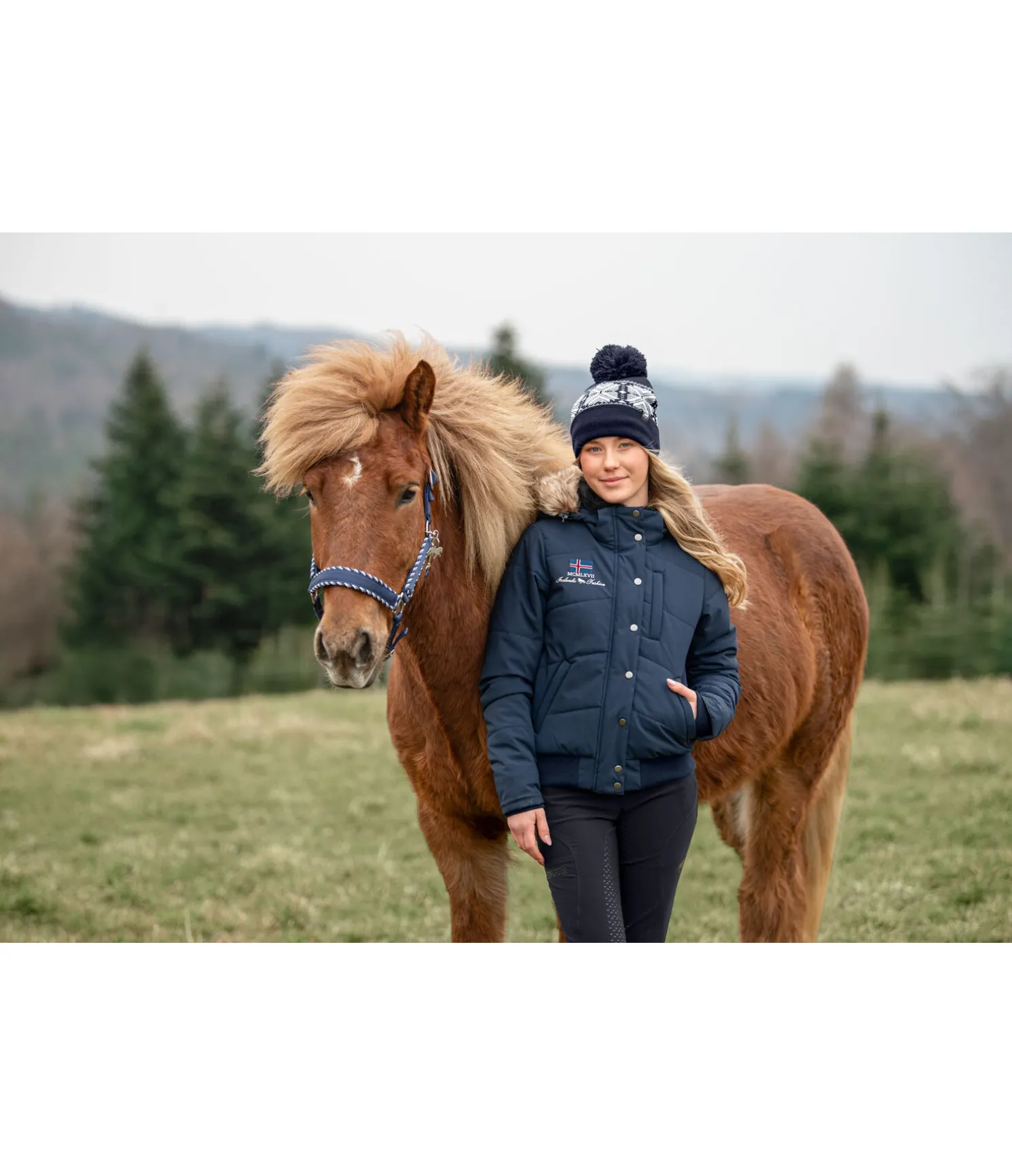 Veste d'équitation à capuche hiver Elgur