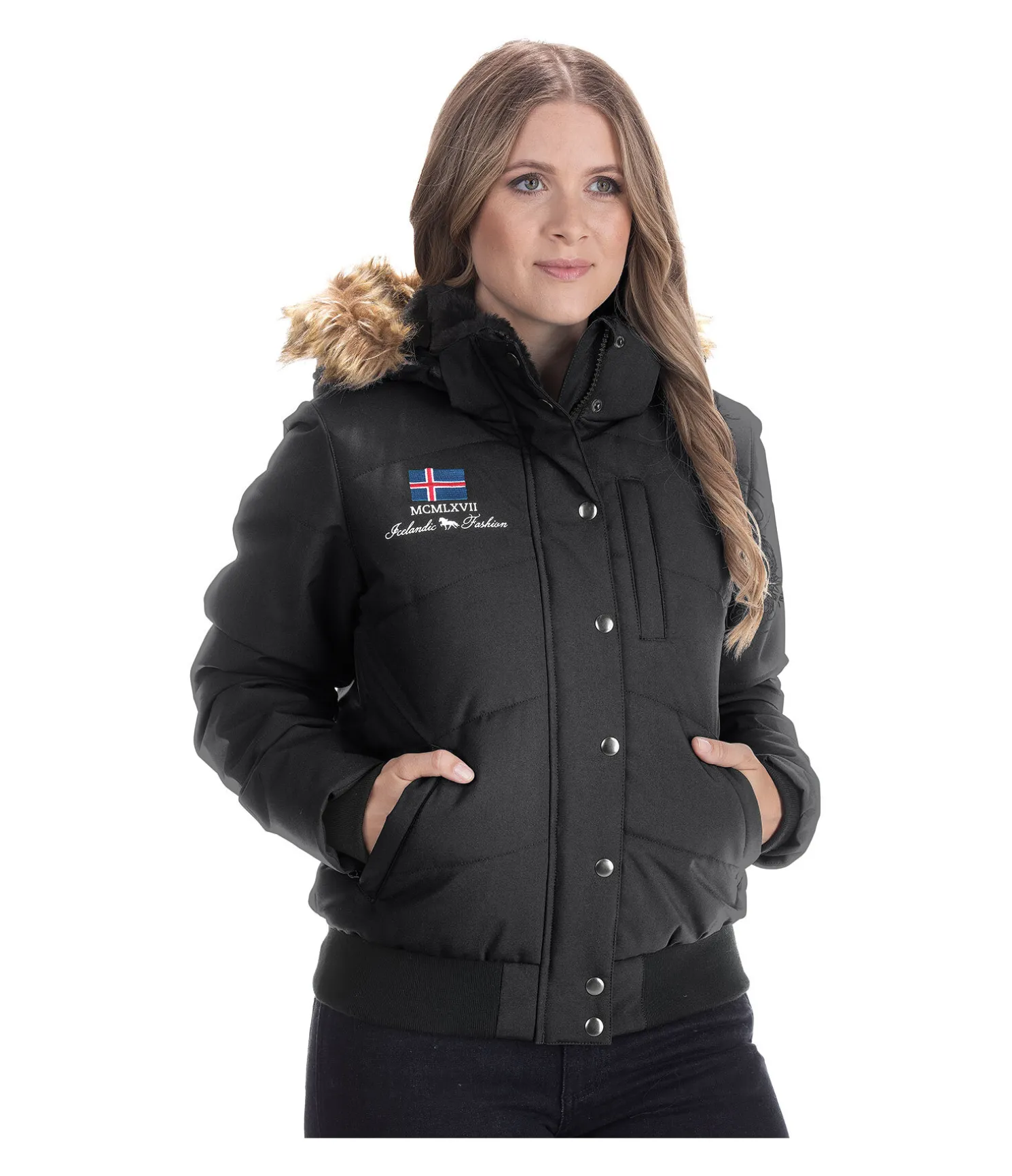 Veste d'équitation à capuche hiver Elgur