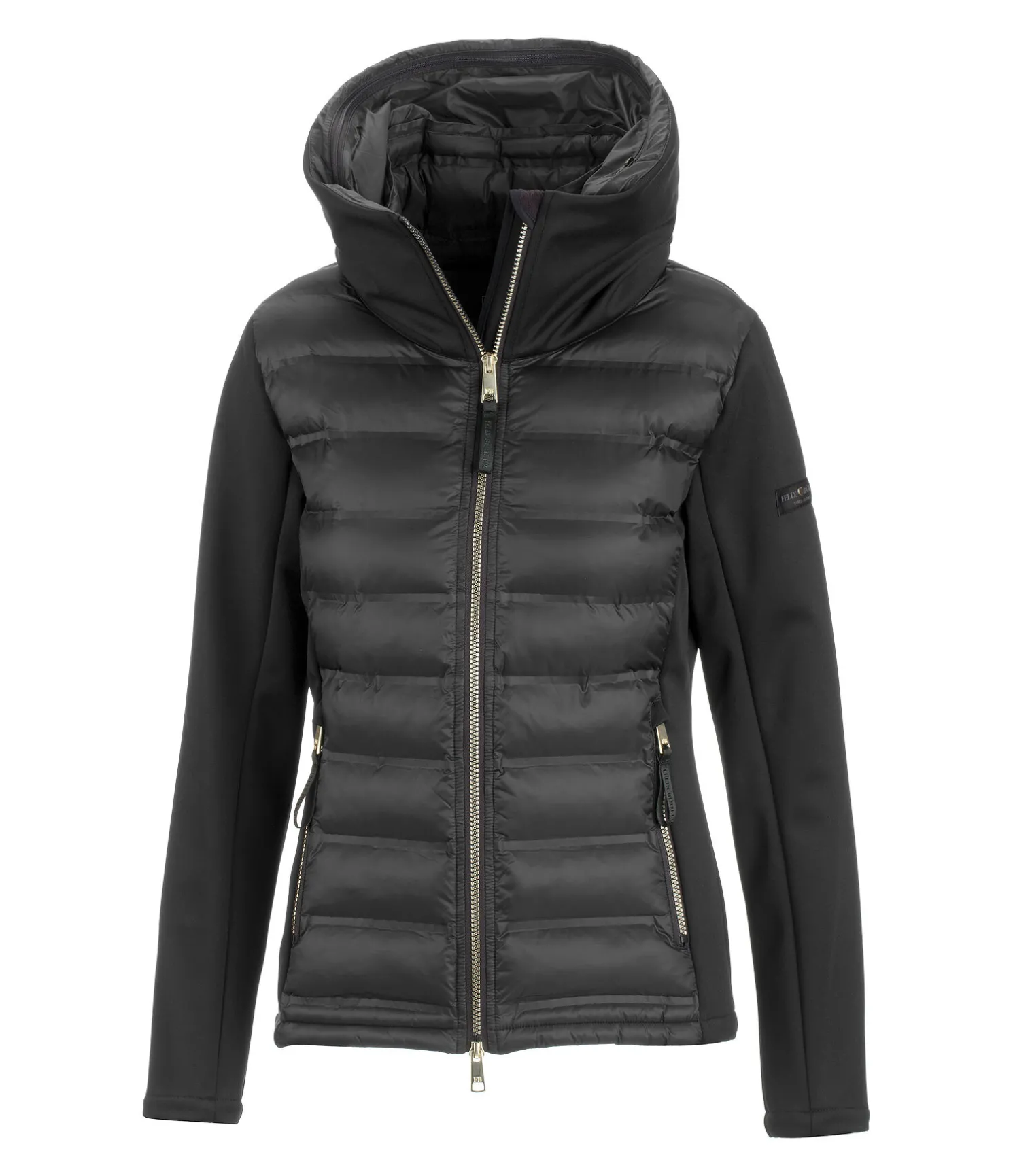 Veste d'équitation softshell bi-matière à capuche Celina