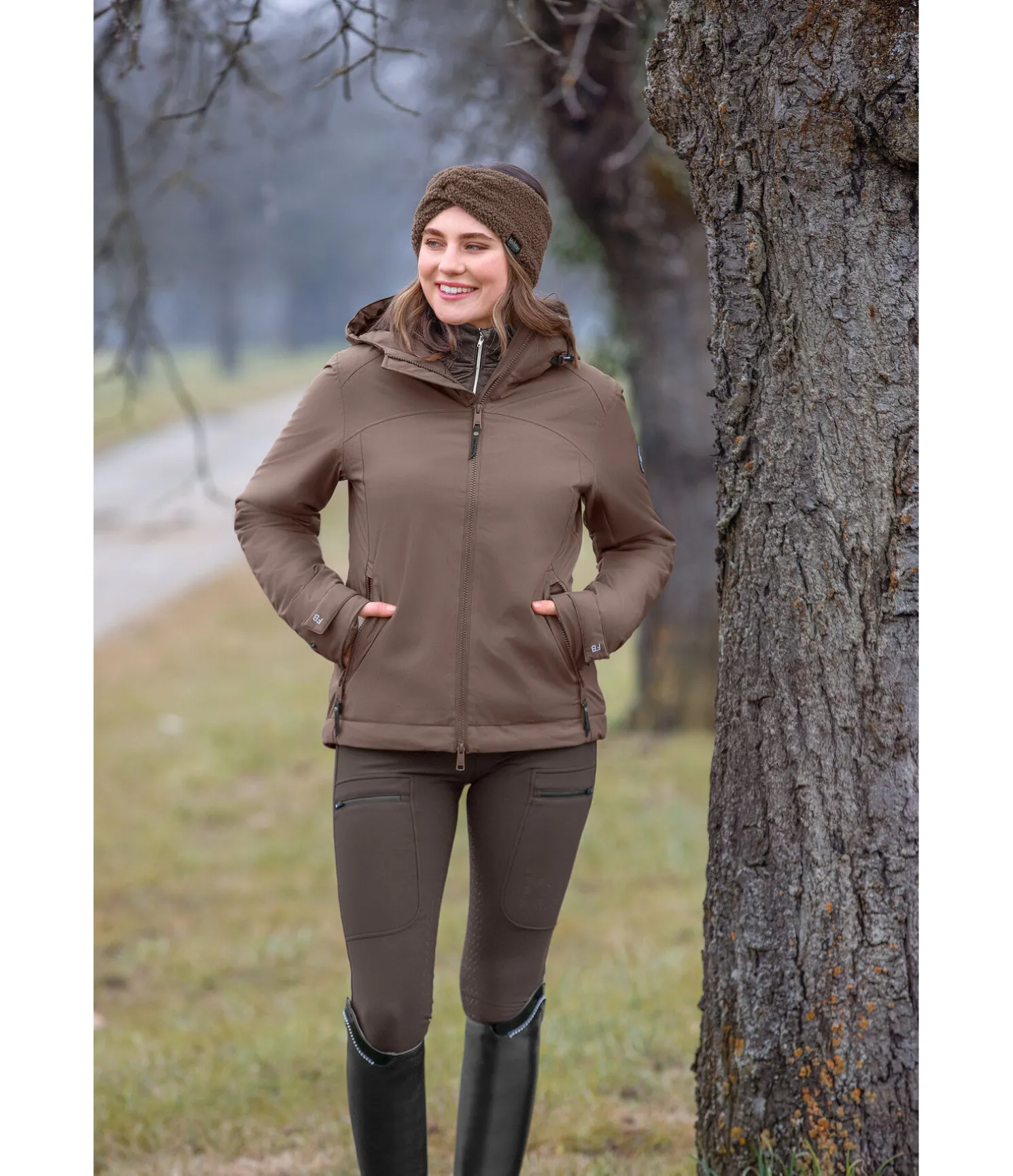Veste d'équitation technique à capuche Emelie