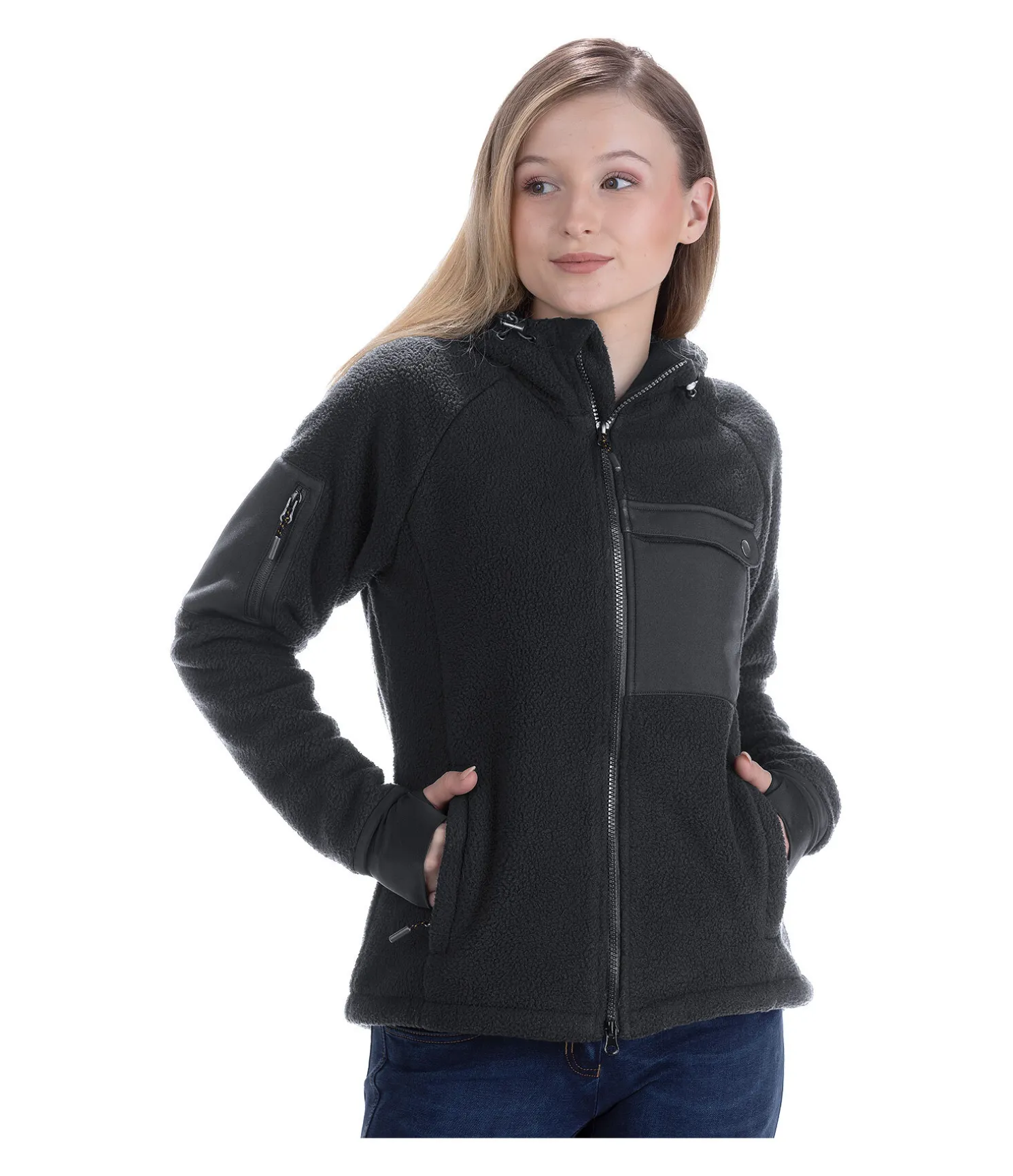 Veste en sherpa à capuche Rockies