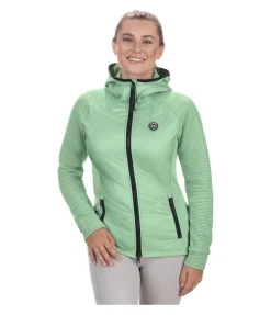 Veste stretch bi-matière à capuche Lene